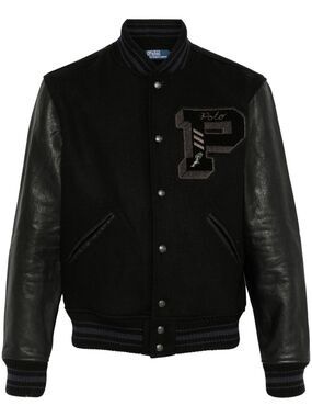 Black P Varsity jacket by Ralph Lauren